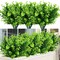 Artificial Plants Flowers Faux Boxwood Shrubs 6 Pack, Lifelike Fake Greenery Foliage with 42 Stems for Garden, Patio Yard, Wedding, Office and Farmhouse Indoor Outdoor Decor